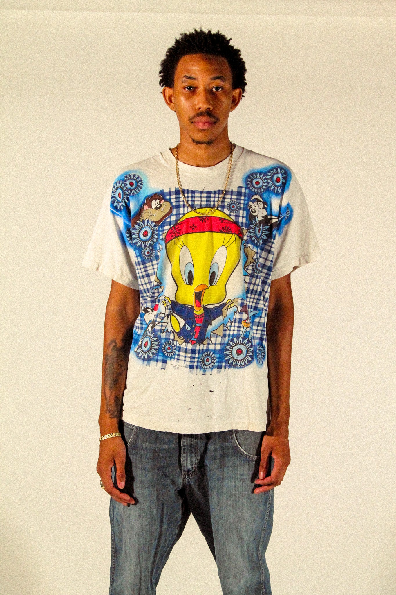 1995 vintage tweety bird AOP