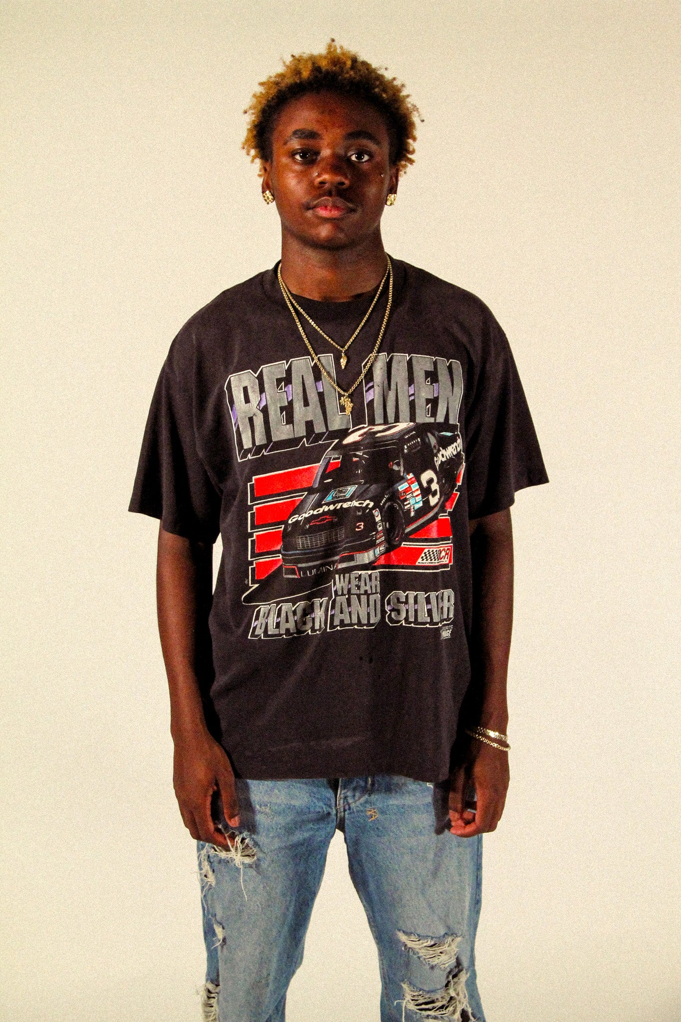 vintage 1990 dale Earnhardt real men tee