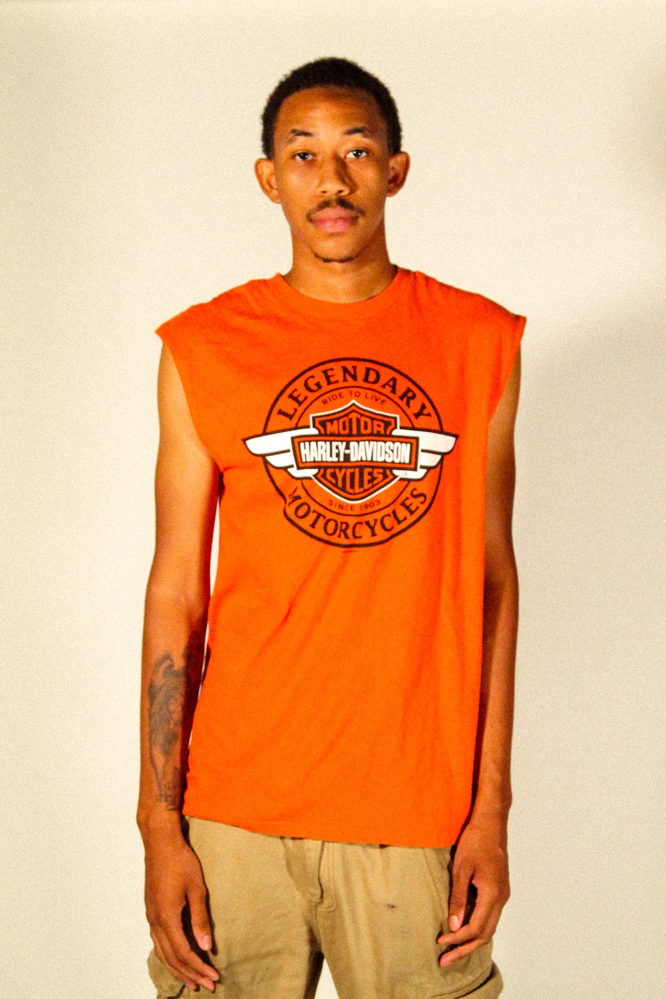 Harley Davidson cut off tee